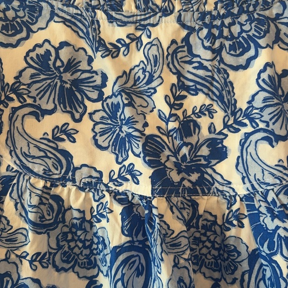 Crown & Ivy Women’s Flutter Sleeve Top, Blue and White, Size XL - Picture 4 of 5